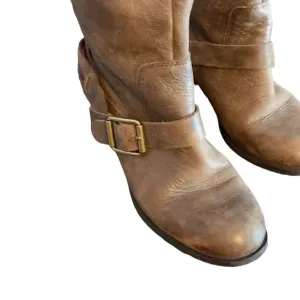 💜💜 Lucky Brand Tall Brown Leather  Ladies Boots Size 6M