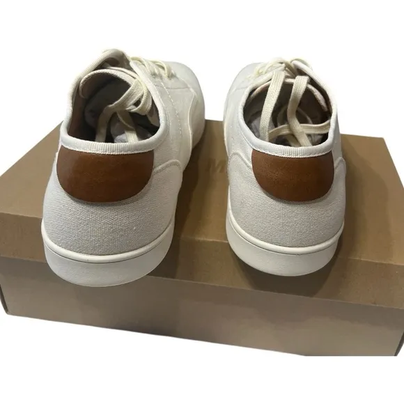 🆕 NIB Men’s Steve Madden “Fenta’ Cream Canvas Shoe Size 14