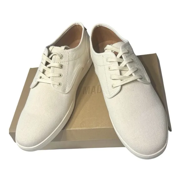 🆕 NIB Men’s Steve Madden “Fenta’ Cream Canvas Shoe Size 14