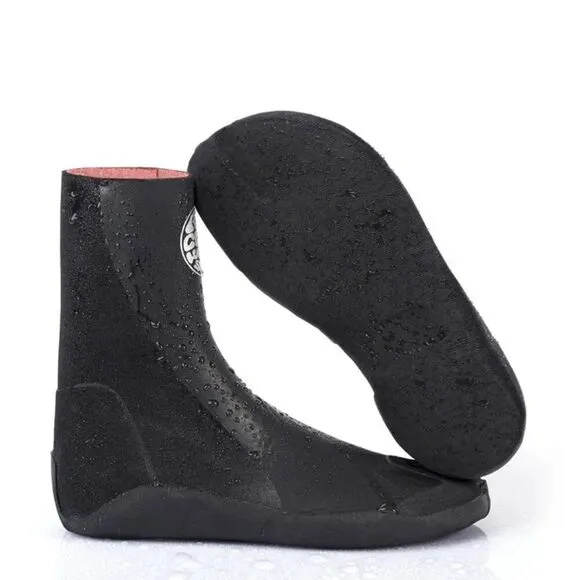 🌊 RIP CURL 🌊 NEW! Rubber Soul Plus 3MM Split Toe Surf Booties -[Size 6, Black]