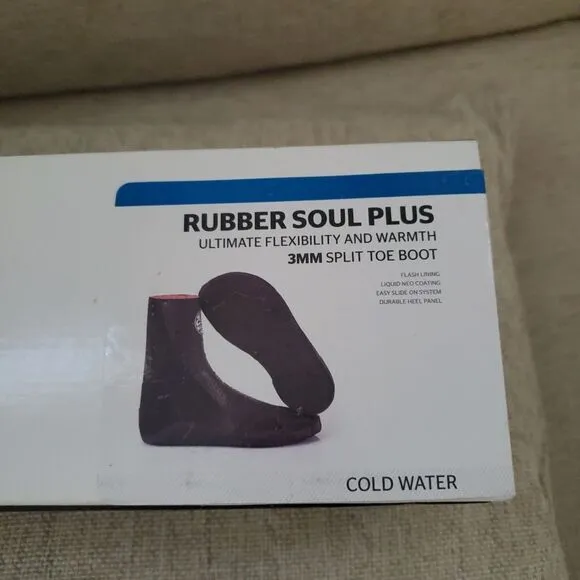 🌊 RIP CURL 🌊 NEW! Rubber Soul Plus 3MM Split Toe Surf Booties -[Size 6, Black]