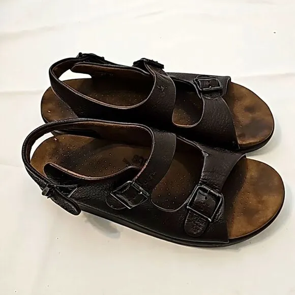 - SAS Tripad Comfort Bravo Brown Leather Buckle Sandal Shoes Men's US 12 N