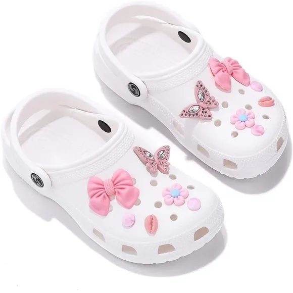 12 Cotton Candy Pink Shoe Charms for Crocs