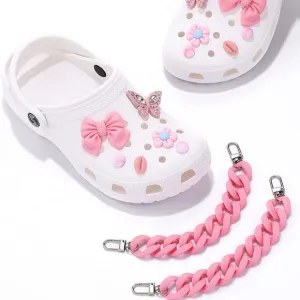 12 Cotton Candy Pink Shoe Charms for Crocs