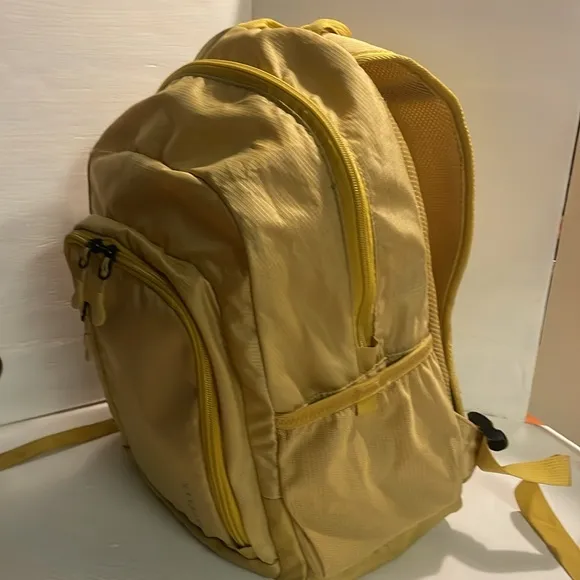 17” Embark top load soft side multiple pockets yellow back pack