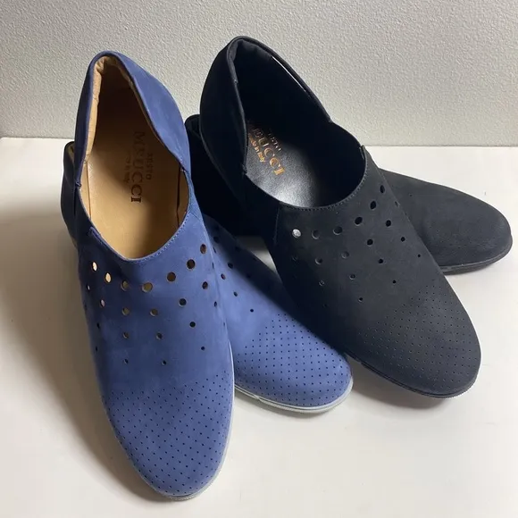 2 New pairs Sesto Meucci Dana Comfort Slip-On Walking Shoes black &amp; blue s 9.5