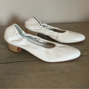 $348 NWOT Rachel Comey Size 6.5 White Calder Block Heel Shoes Leather
