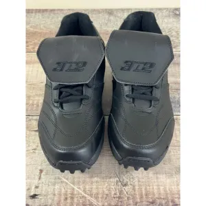 3N2 Umpire Shoes Mens 8 M Black Leather Reaction Baseball Softball Lace Up