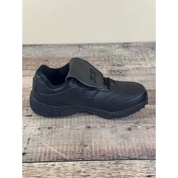3N2 Umpire Shoes Mens 8 M Black Leather Reaction Baseball Softball Lace Up