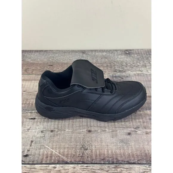 3N2 Umpire Shoes Mens 8 M Black Leather Reaction Baseball Softball Lace Up