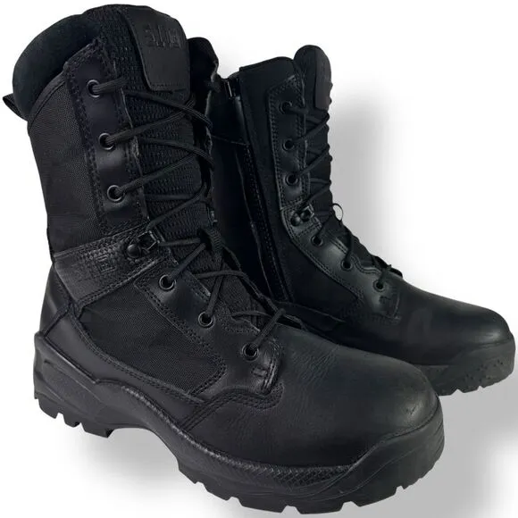 5.11 Tactical ATAC 2.0 8” Boots 12391 Black Side Zip Combat Military Men’s 9.5