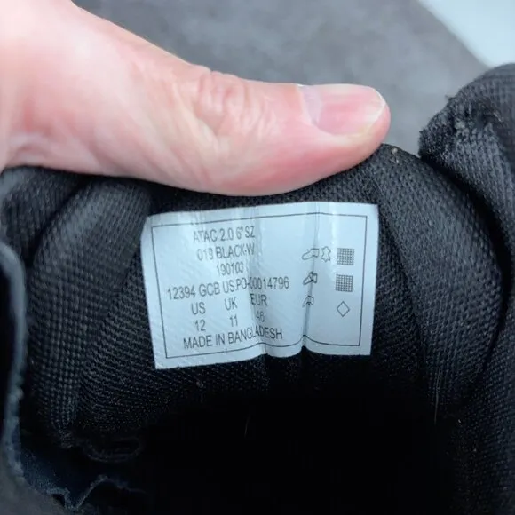 5.11 Tactical Boots Atac 2.0 Military Boot Mens Size 12 Black Size Zip Combat