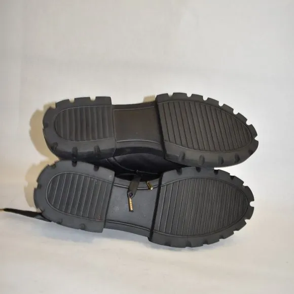 $600 AGL Maxine Lux lace-up boots CHUNKY LEATHER  PLATFORM BLACK 41  (ME27)