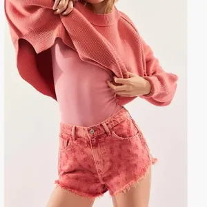#79 NWT Free People Mixed Emotions High Rise Short in Dragonfruit Sorbet