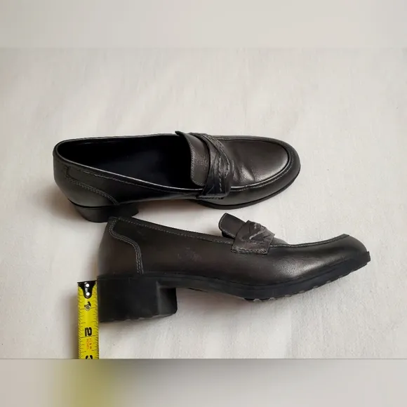ABEO Loafers Women's Size 9 Dark Silver Gray Jade Anthracite Slip On Shoes