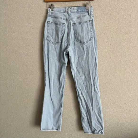 Abercrombie &amp; Fitch Curve Love Ultra High Rise Ankle Straight Jean 26
