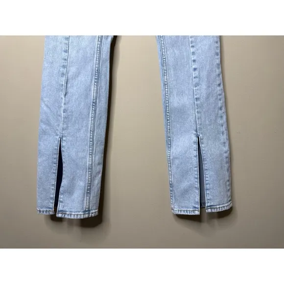Abercrombie &amp; Fitch The Skinny High Rise Split Hem Vent Jeans Size 26 Long