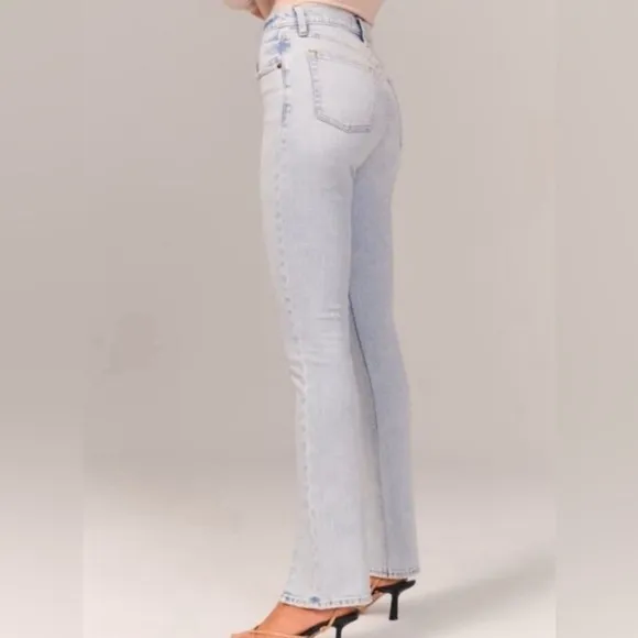 Abercrombie &amp; Fitch The Skinny High Rise Split Hem Vent Jeans Size 26 Long
