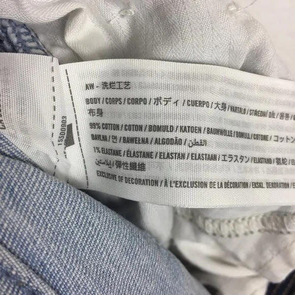 Abercrombie &amp; Fitch Ultra High Rise Ankle Straight Distressed Jeans Size 27/4