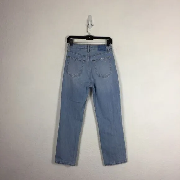 Abercrombie &amp; Fitch Ultra High Rise Ankle Straight Distressed Jeans Size 27/4