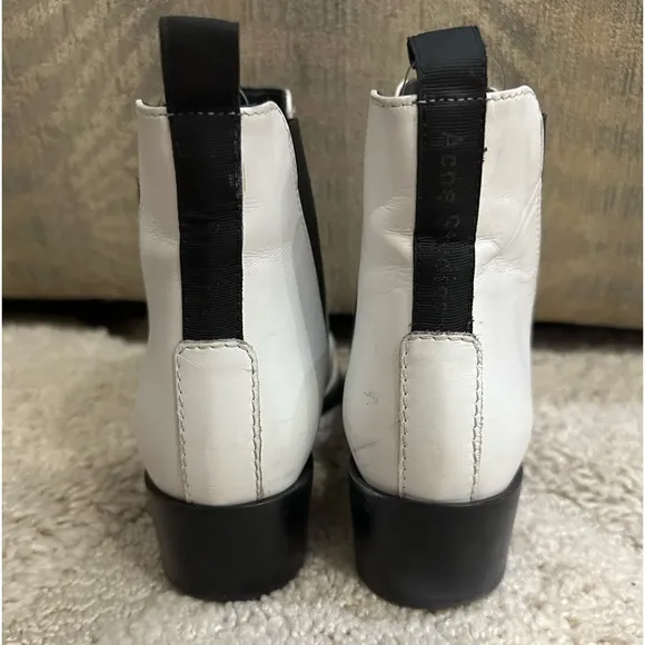 Acne Studios Pointed White Short Jensen Boots