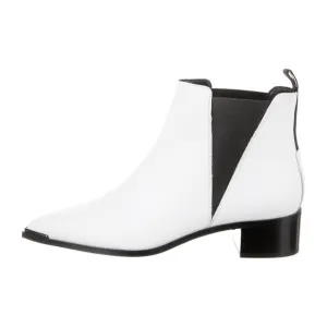 Acne Studios Pointed White Short Jensen Boots