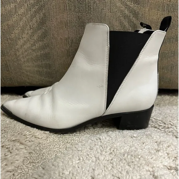 Acne Studios Pointed White Short Jensen Boots