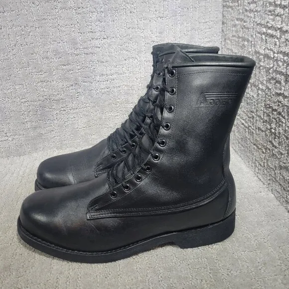 Addison Shoe Company Mens Size US 11E Black Military Steel Toe Combat Boots