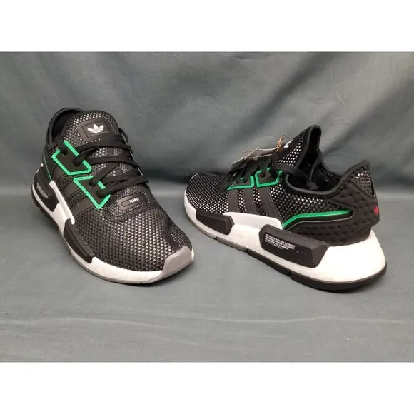 Adidas Boys NMD_G1 J Sneakers Composition Black Green White Size 6 NEW NO BOX!