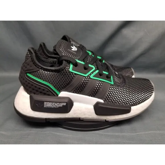 Adidas Boys NMD_G1 J Sneakers Composition Black Green White Size 6 NEW NO BOX!