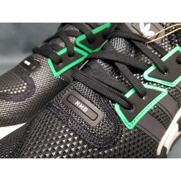 Adidas Boys NMD_G1 J Sneakers Composition Black Green White Size 6 NEW NO BOX!