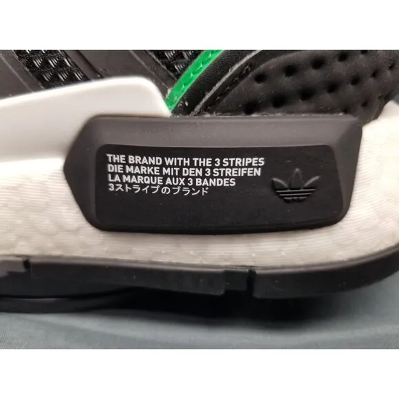 Adidas Boys NMD_G1 J Sneakers Composition Black Green White Size 6 NEW NO BOX!