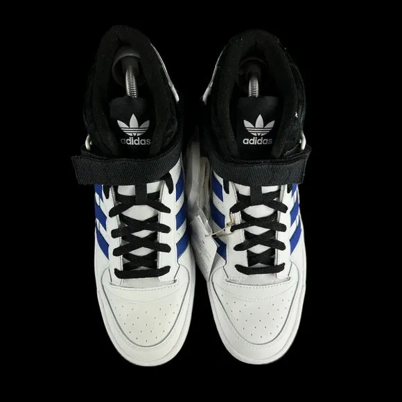 Adidas Forum Mid White Black Royal Blue Shoes FY6796 Men's Sizes 8.5 - 10.5