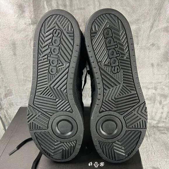 Adidas Hoops 3.0‎ Black Lace Up Mid Top Basketball Shoes GV6683 Mens Size 13