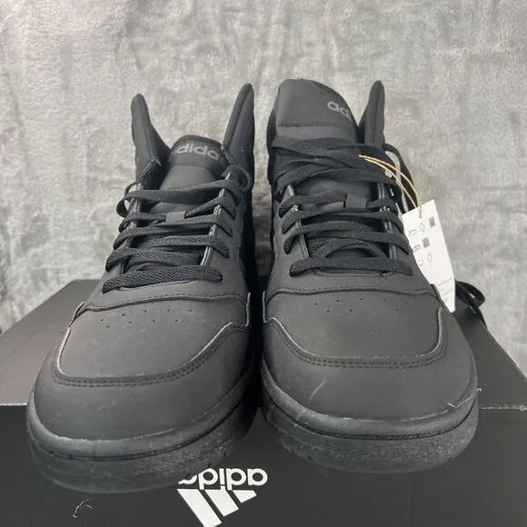 Adidas Hoops 3.0‎ Black Lace Up Mid Top Basketball Shoes GV6683 Mens Size 13