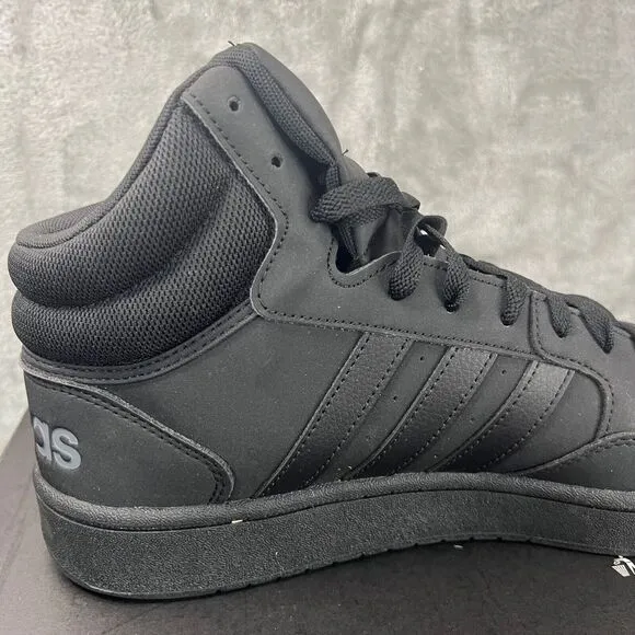 Adidas Hoops 3.0‎ Black Lace Up Mid Top Basketball Shoes GV6683 Mens Size 13