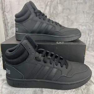 Adidas Hoops 3.0‎ Black Lace Up Mid Top Basketball Shoes GV6683 Mens Size 13