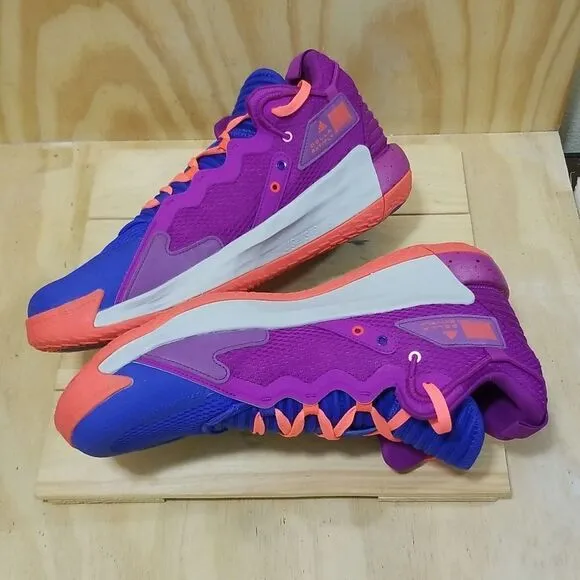 Adidas Mens Dame 7 EXTPLY Say Cheese  Blue/Pink Basketball Shoes Size 13