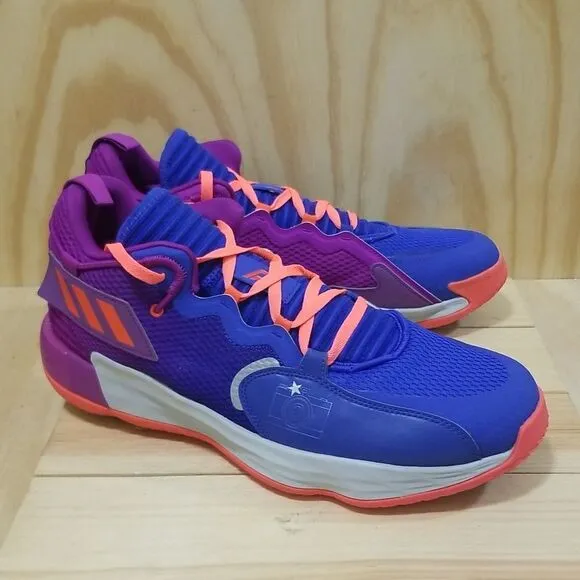 Adidas Mens Dame 7 EXTPLY Say Cheese  Blue/Pink Basketball Shoes Size 13