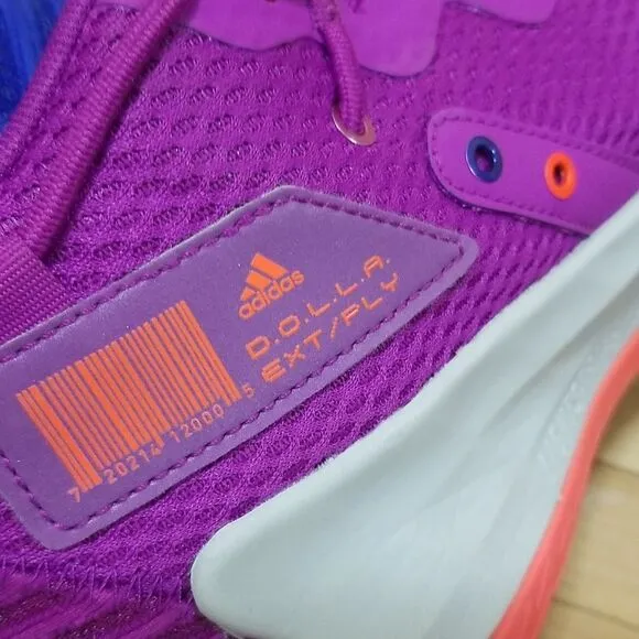 Adidas Mens Dame 7 EXTPLY Say Cheese  Blue/Pink Basketball Shoes Size 13