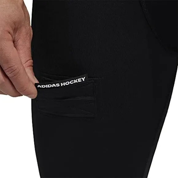 adidas Mens Hockey Baselayer Tights with Cup GQ9502 Black adiHockey Pants