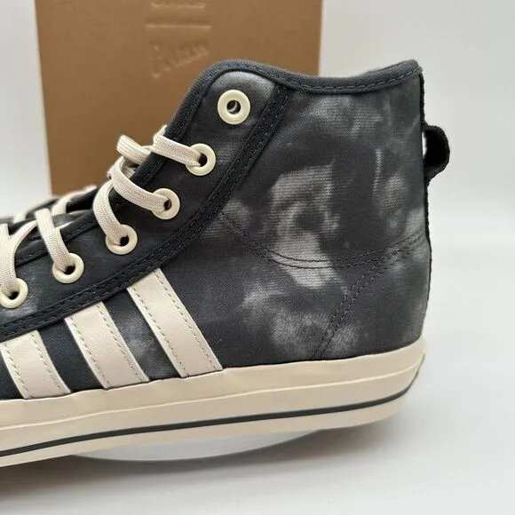 Adidas Nizza High RF Shoes Mens 10 Parley Gray‎ White Originals Sneakers Striped