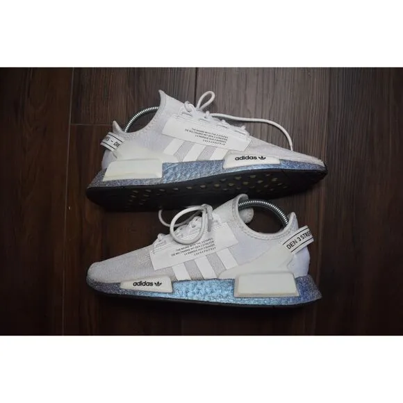 Adidas NMD R1 V2 White Athletic Shoes Sneakers Mens Size 8.5