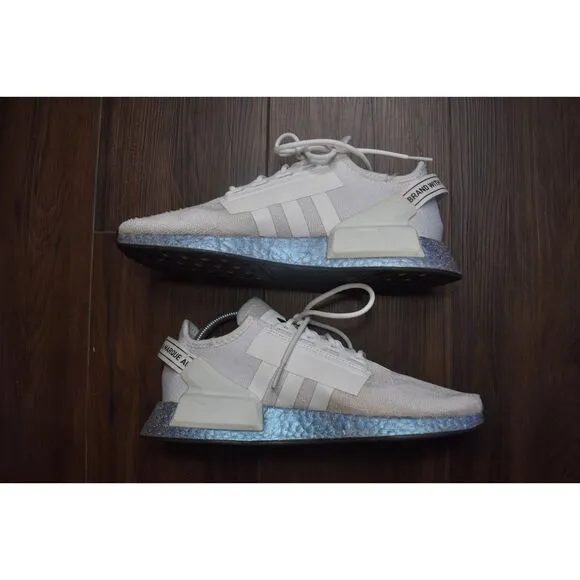 Adidas NMD R1 V2 White Athletic Shoes Sneakers Mens Size 8.5