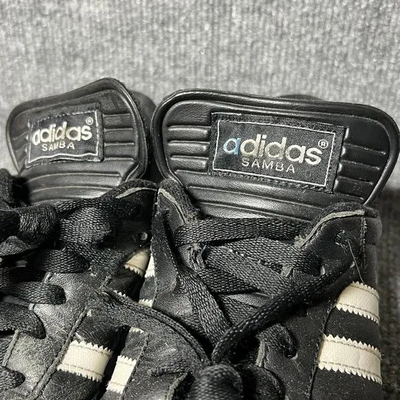 Adidas Samba Sneakers Mens US 5.5 Black Leather Low Top Lace Up Casual Shoes