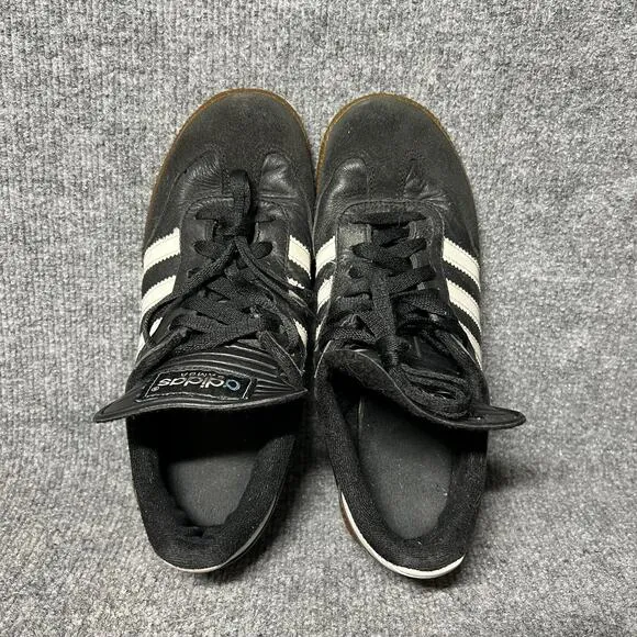 Adidas Samba Sneakers Mens US 5.5 Black Leather Low Top Lace Up Casual Shoes