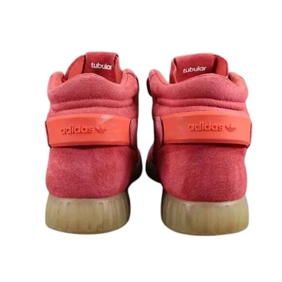 Adidas Shoes Mens 11 Sneakers Athletic Strap Trainer Tubular Invader Leather Red