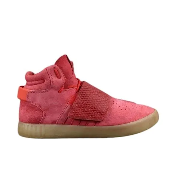 Adidas Shoes Mens 11 Sneakers Athletic Strap Trainer Tubular Invader Leather Red