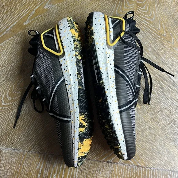 ADIDAS Solarthon Golf Shoes - Core Black / Sonic Fuchsia / Solar Gold 8/5