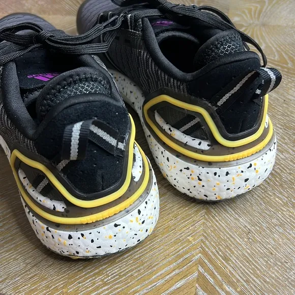 ADIDAS Solarthon Golf Shoes - Core Black / Sonic Fuchsia / Solar Gold 8/5